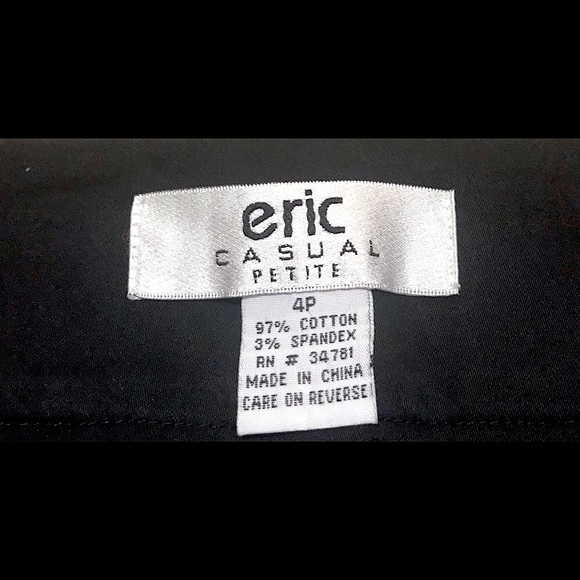 🔥EUC ERIC CASUAL BOUTIQUE VINTAGE HIGH RISE BLACK DRESSY CHIC PANTS - Picture 6 of 6